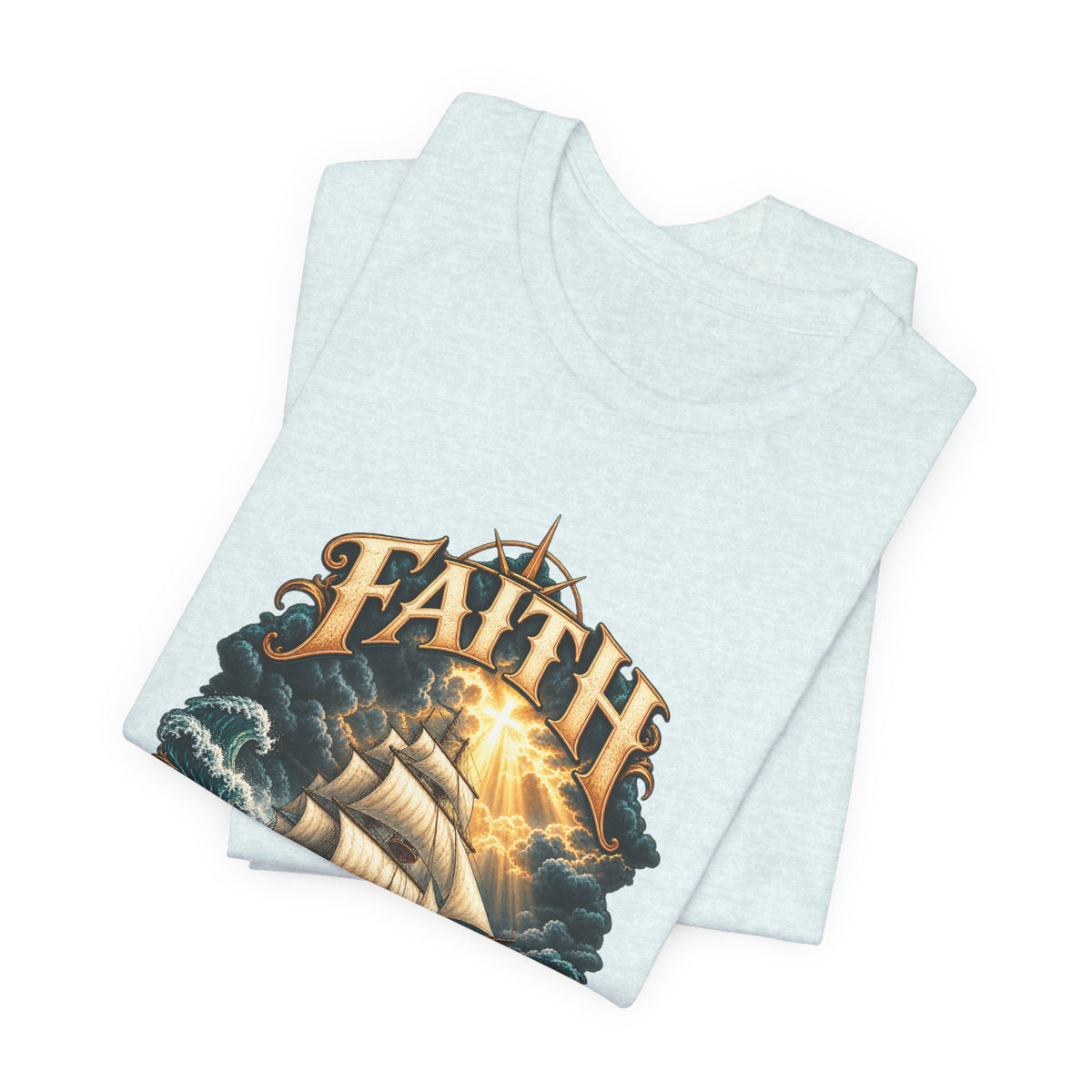 Faith Through This T-Shirt – Nautical Sailing Inspirational Tee