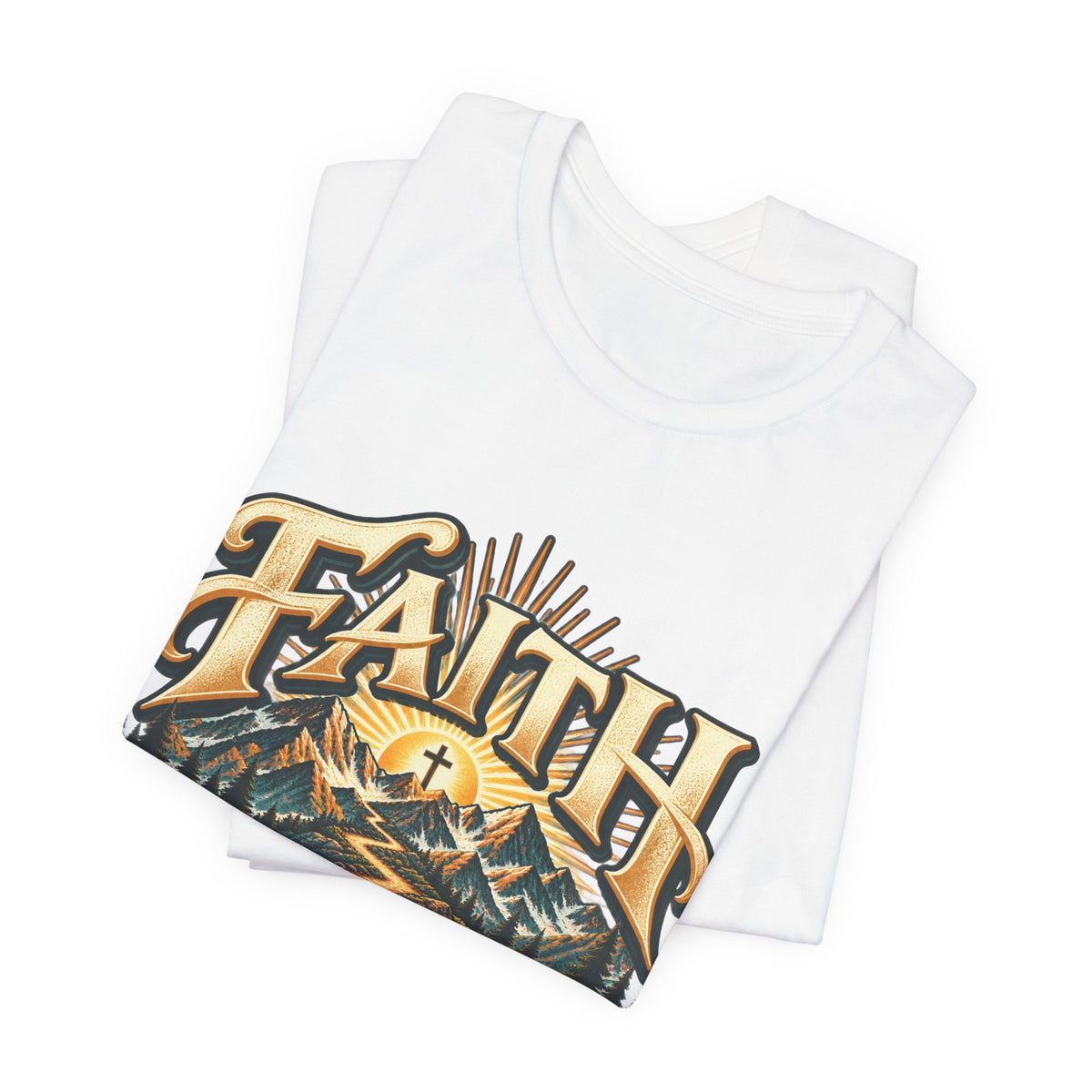 Faith Through This T‑Shirt — Christian Mountain Faith Graphic Tee