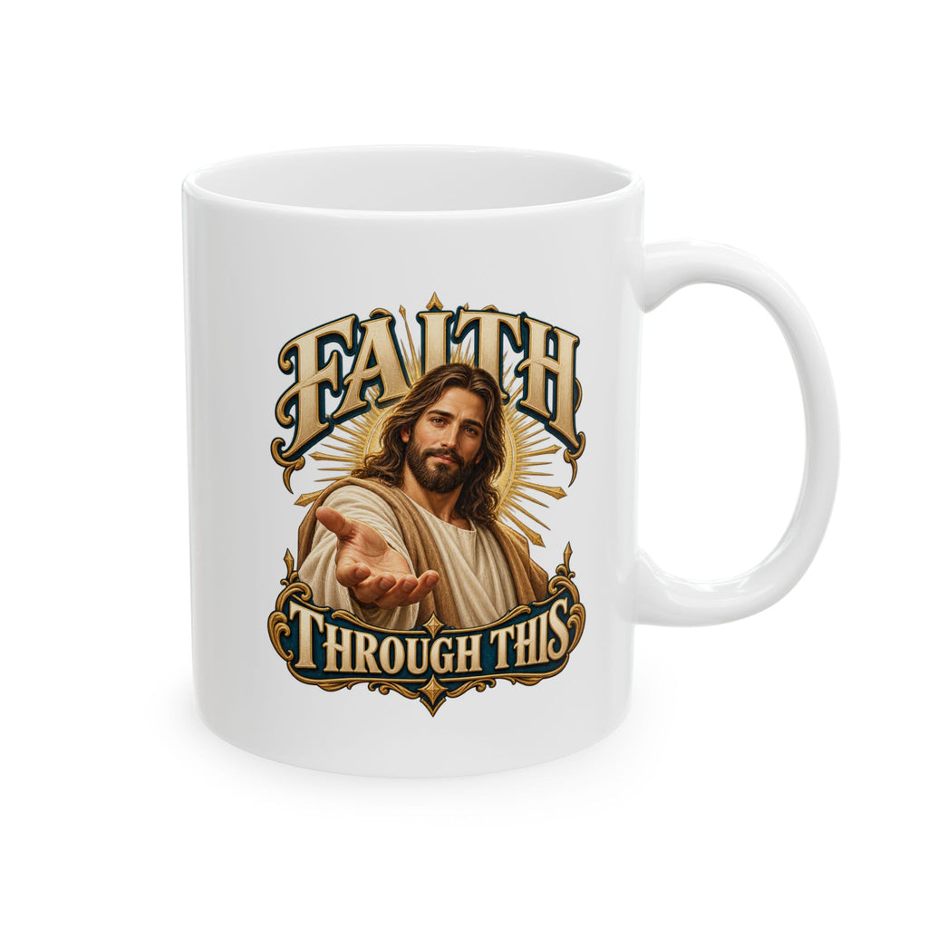 Coffee Mug — Retro “Faith Over Fear” Inspirational Ceramic Mug (11oz & 15oz)