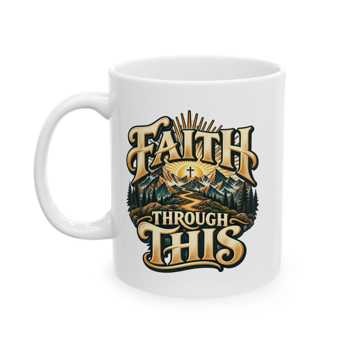 Bear Hugs Ceramic Mug – Vintage Forest Wildlife Coffee Cup (11oz & 15oz)