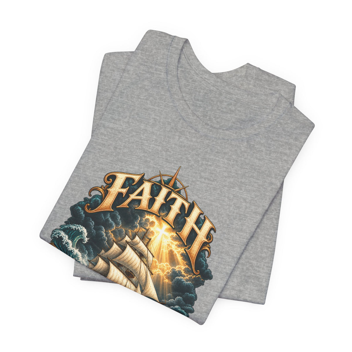 Faith Through This T-Shirt – Nautical Sailing Inspirational Tee