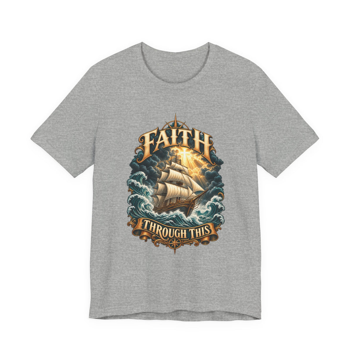 Faith Through This T-Shirt – Nautical Sailing Inspirational Tee