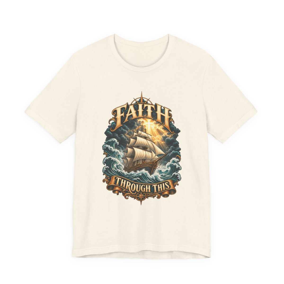 Faith Through This T-Shirt – Nautical Sailing Inspirational Tee