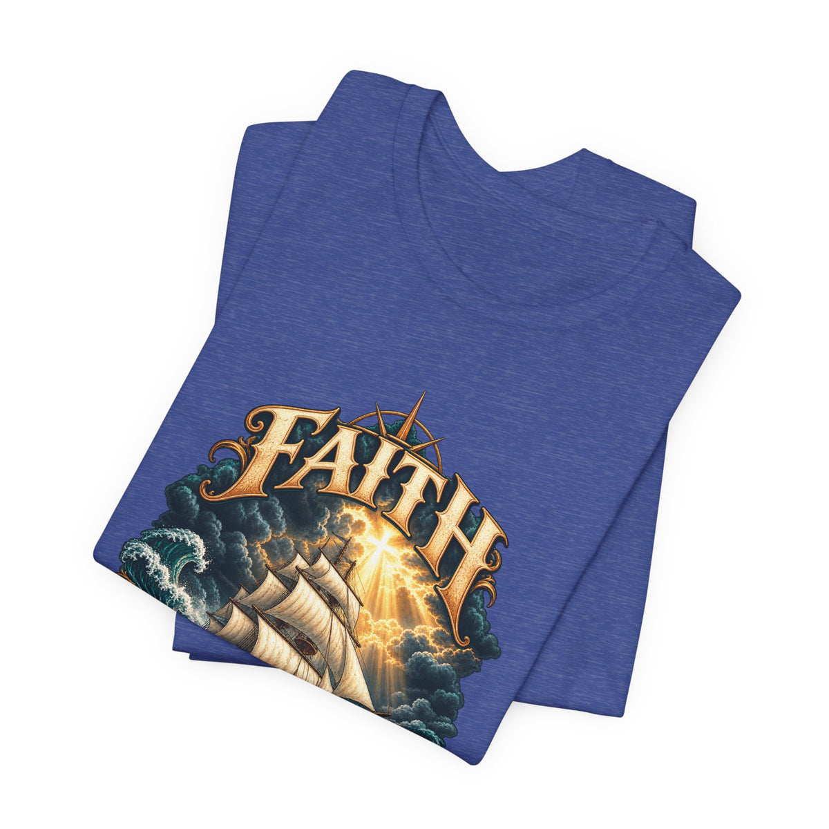 Faith Through This T-Shirt – Nautical Sailing Inspirational Tee